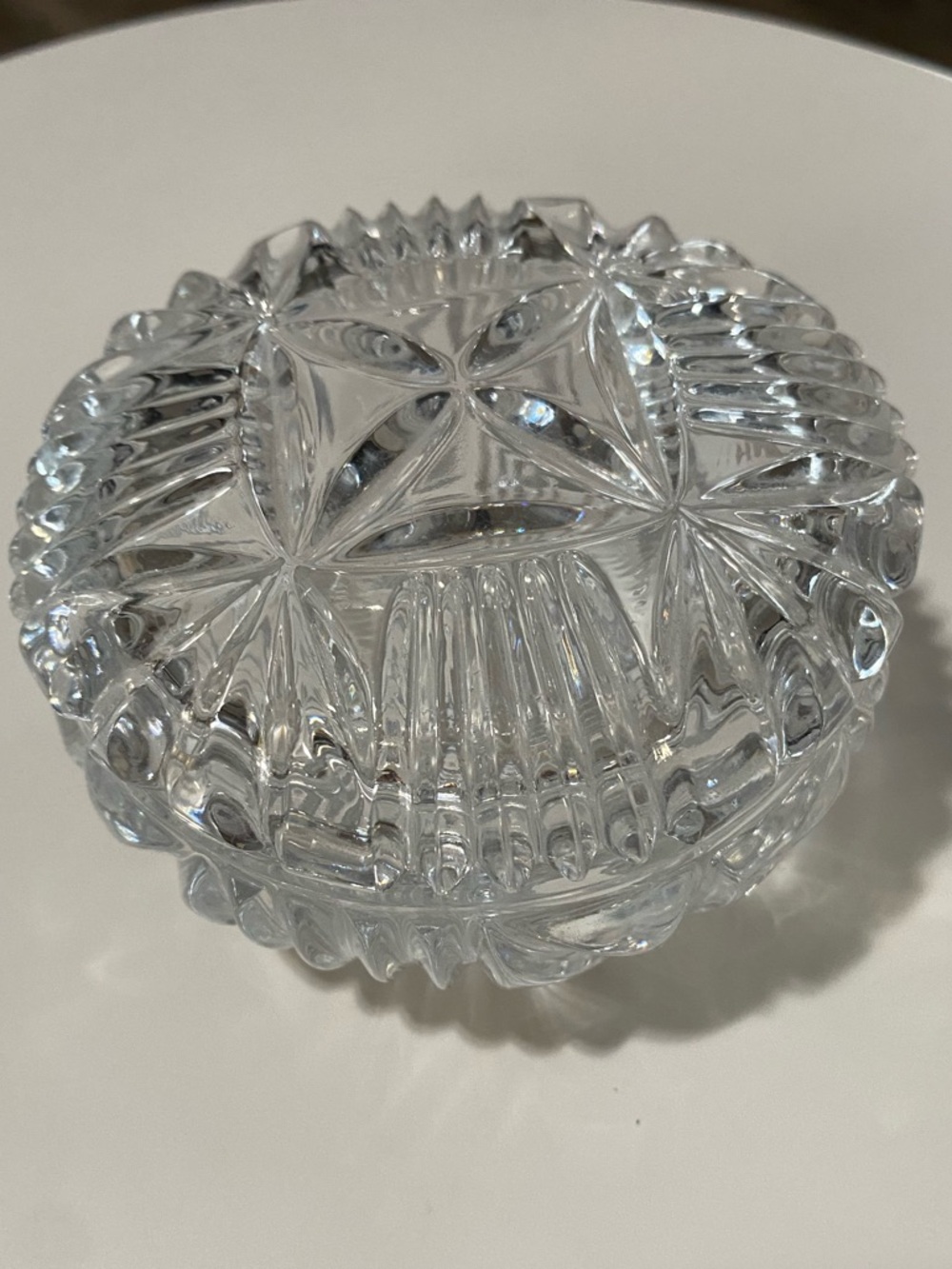 Lidded Crystal Decorative Covered Dish-Trinkets #Vintage #Elegant #Cut